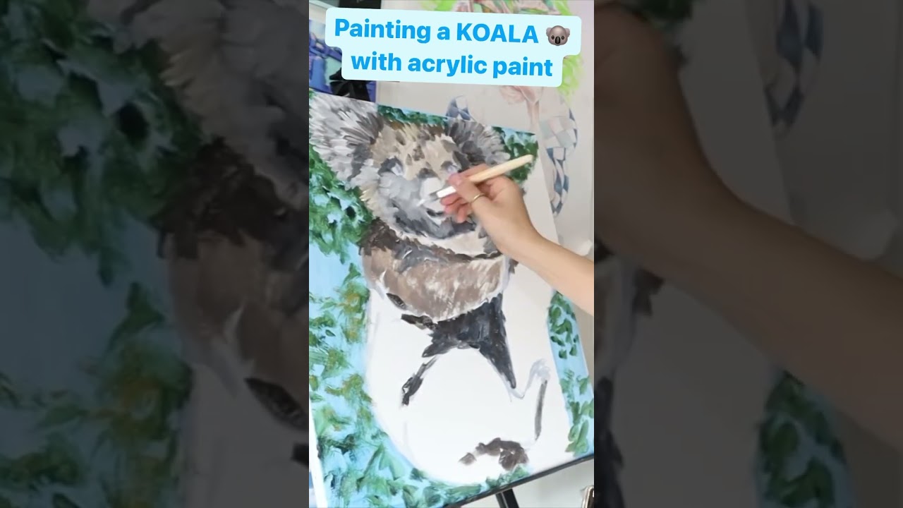 Painting a KOALA 🐨 #shorts #art
