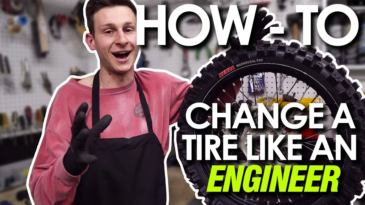 How an ENGINEER changes a dirt bike tire (EASY step by step tutorial)