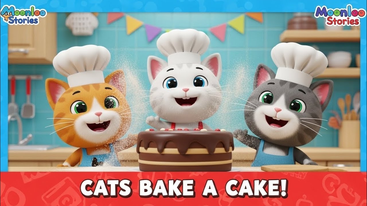 Cats Bake A Cake @MoonlooStories 