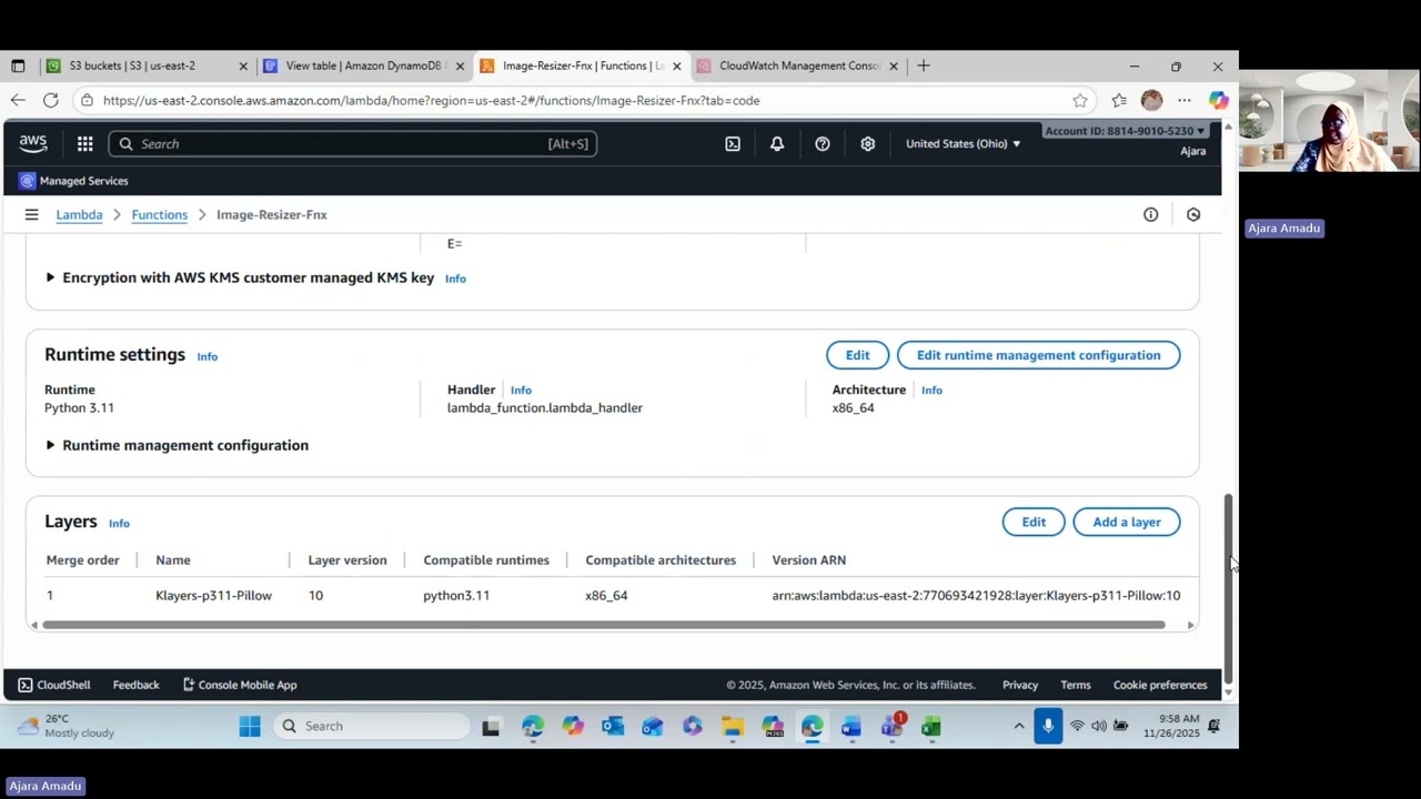 AWS Lambda Image Resizer with Metadata Storage