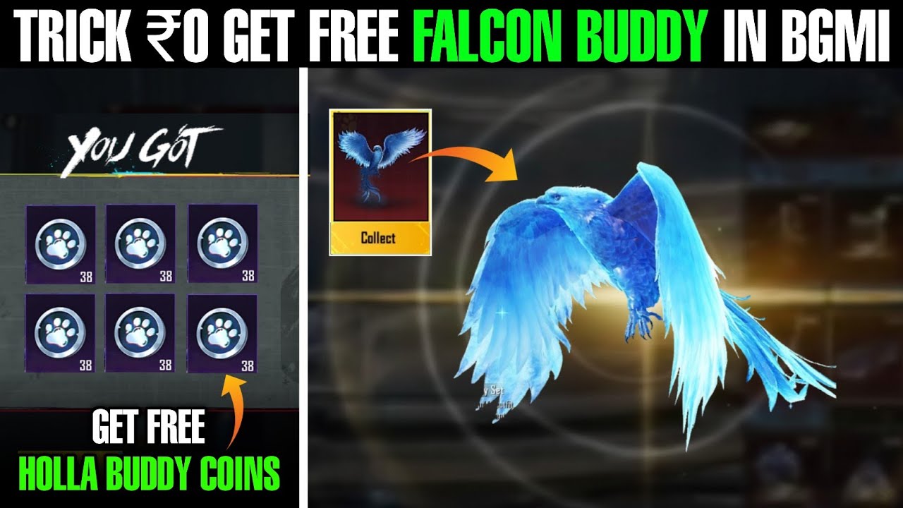 Trick ₹0 Uc Get Free Falcon Buddy In Bgmi | Bgmi Free Falcon Buddy Trick