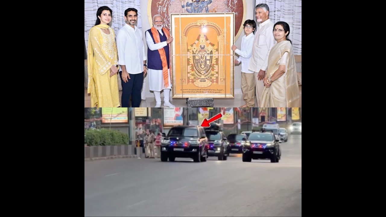 PM Modi at CBN&rsquo;s House! ❤️ A Memorable Evening with Chandrababu Naidu&rsquo;s Family #Viral #Trending