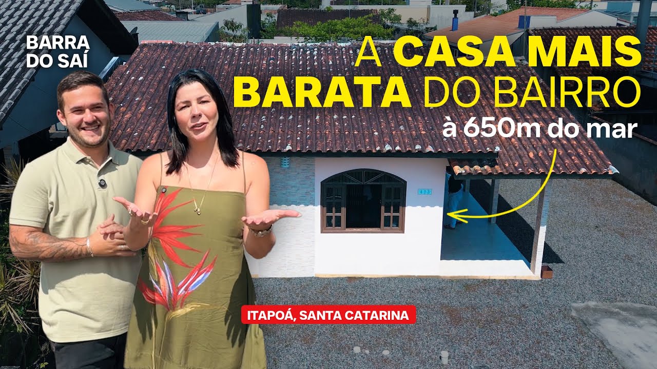 CASA por menos de R$400 MIL na BARRA DO SAÍ | a MAIS BARATA do BAIRRO 🤑