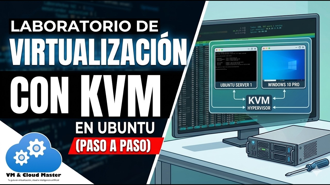 Laboratorio de virtualización con KVM en Ubuntu (paso a paso) #vmcloudmaster