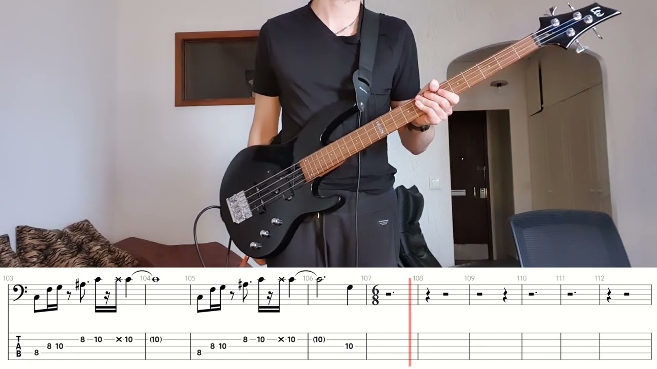 Quidam - Depicting Colours Of Emotions Bass Cover With Tabs