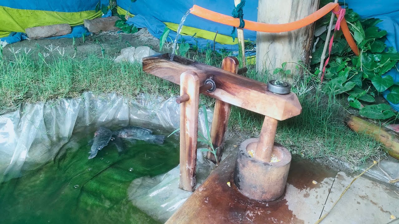 water powered pounder corn mill live