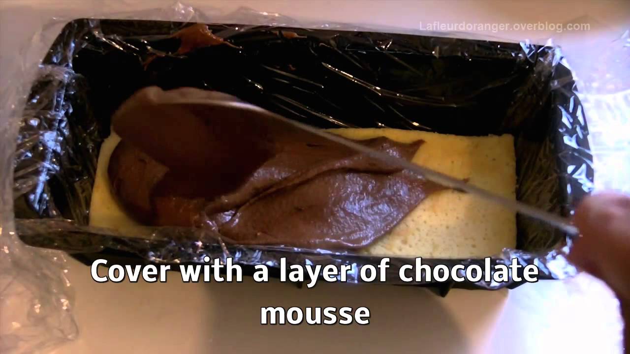Recette de bûche au chocolat et caramel    Log in chocolate and caramel recipe