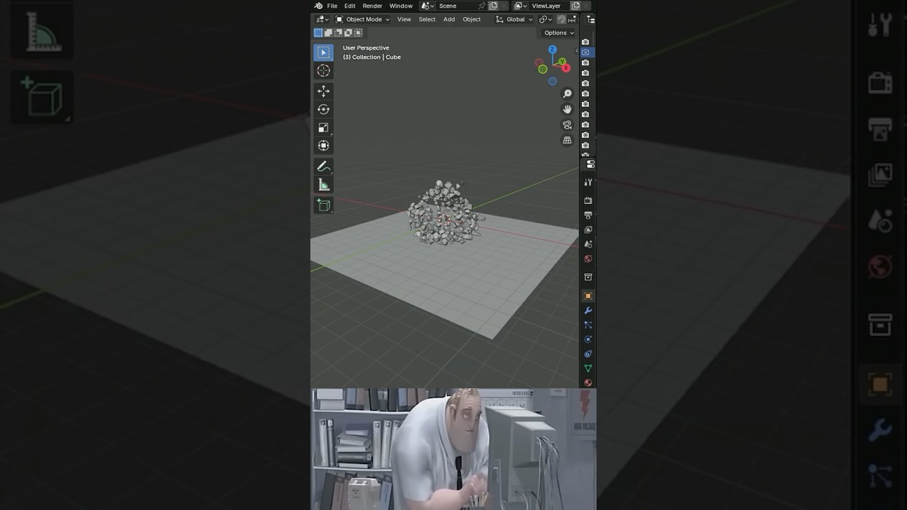 Noob vs Pro artist: Explode Anything #blender #blendertutorial  #blendercommunity #b3d #explosion
