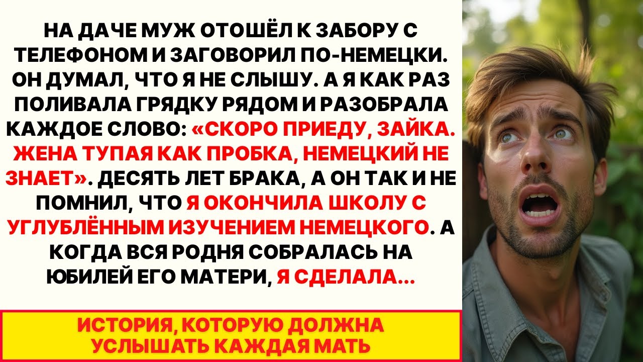 Муж звонил любовнице по-немецки: «ЖЕНА ТУПАЯ, НИЧЕГО НЕ ПОНИМАЕТ». На юбилее свекрови я сделала ход