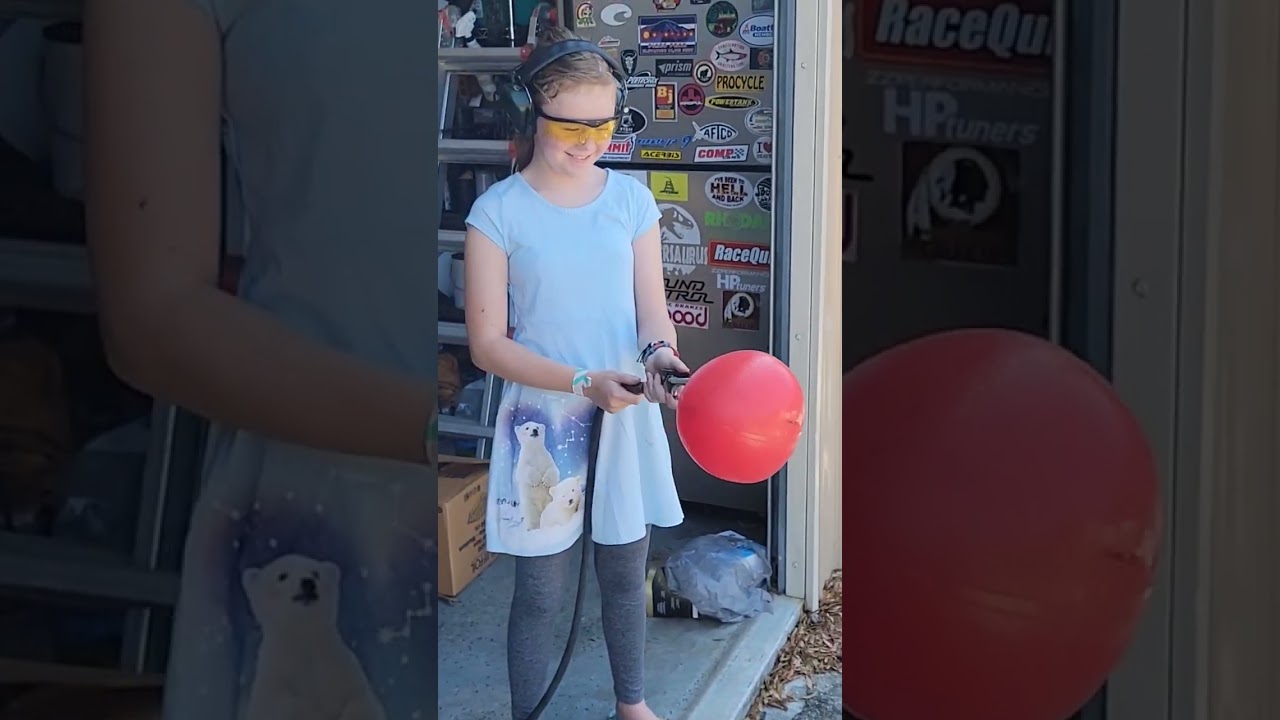 11 year old Erin learns not to overinflate her football!!