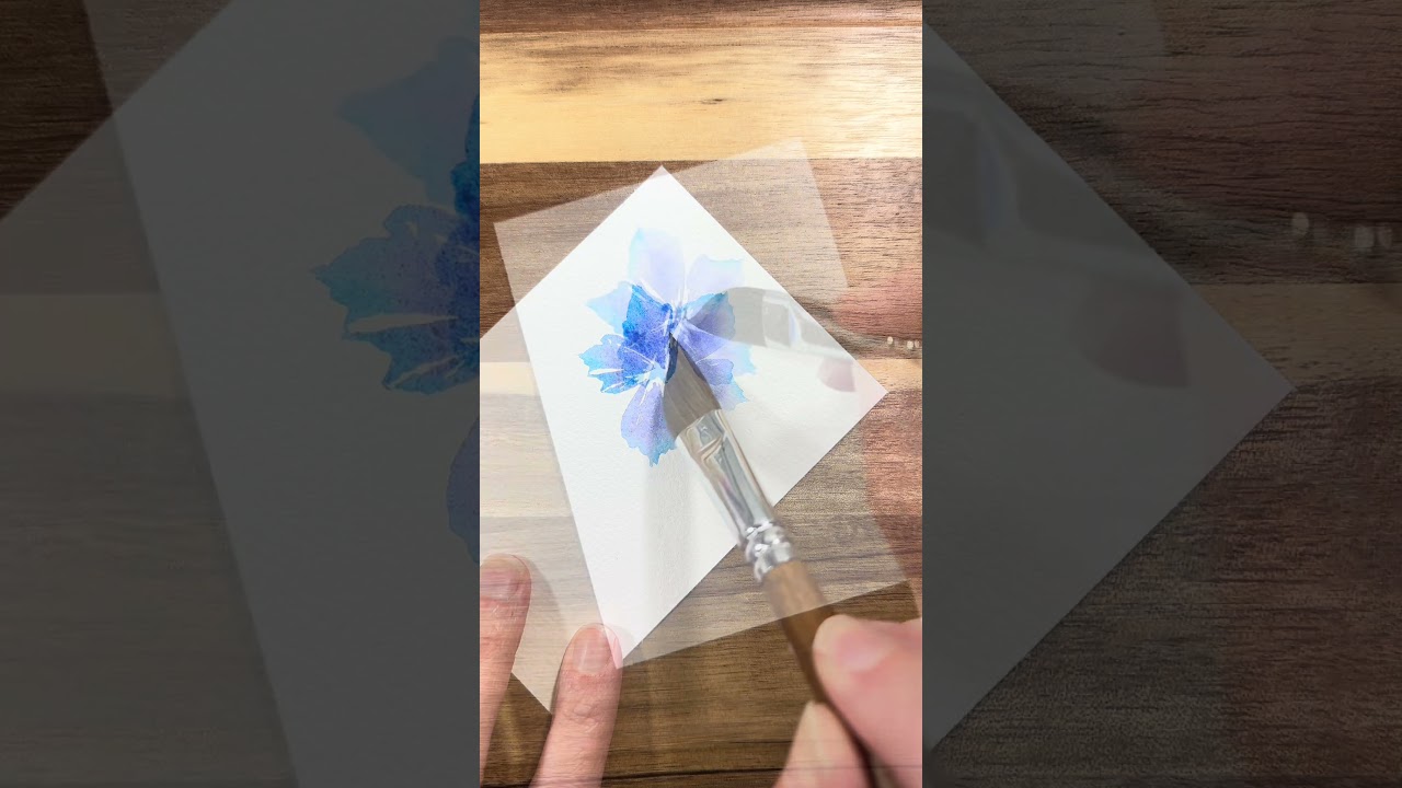 Different Shaped Brushes = Different Shaped Petals #watercolorflowers #flowerart