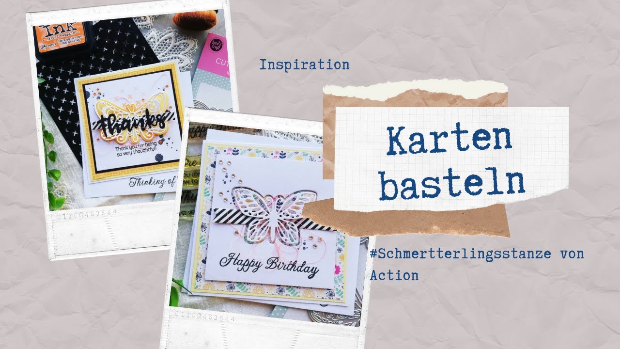 Karten basteln #Inspiration #Schmetterlingsstanzen #Action