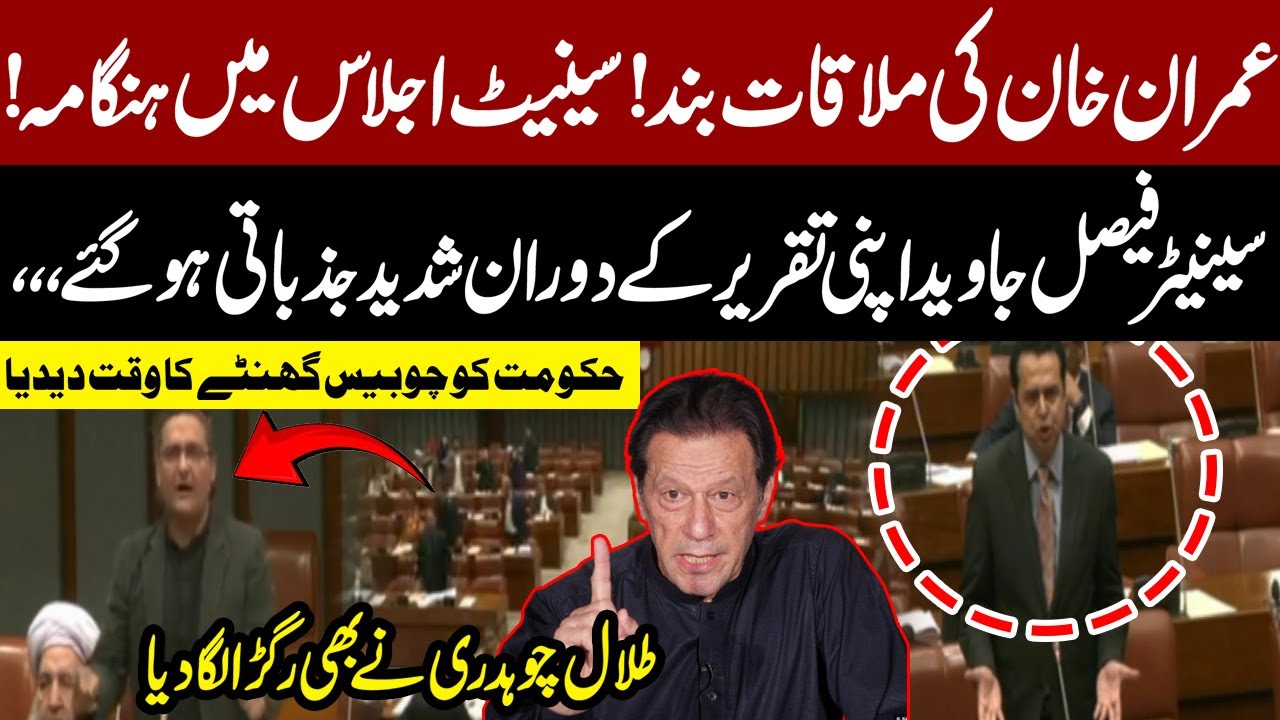 High Tension in Senate! Faisal Javed Emotional, Talal Chaudhry Responds Strongly