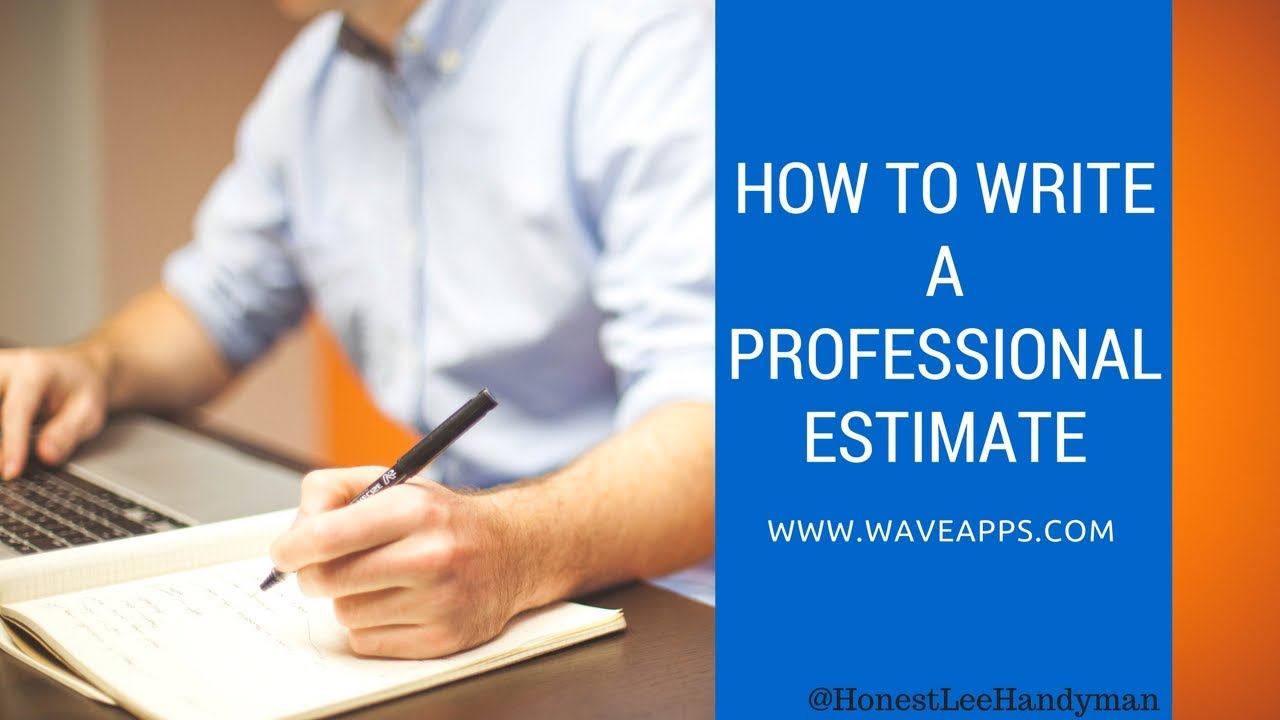 How to Write a Professional Estimate / Best Estimating Software / It's Free Too!
