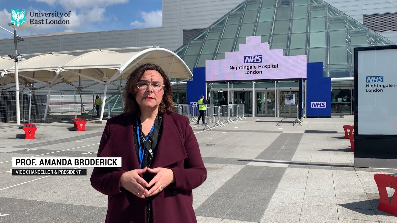 VC&P Amanda Broderick visits Nightingale Hospital at the ExCel