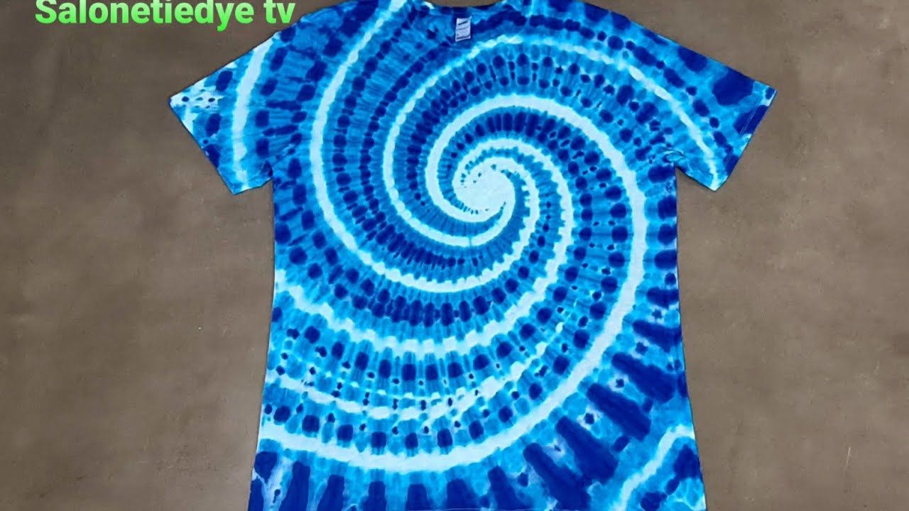 #diy DNA spiral, blue dyes variations #spiral tiedye