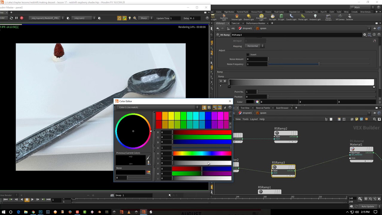 making dessert   chapter 18   redshift spoon shader