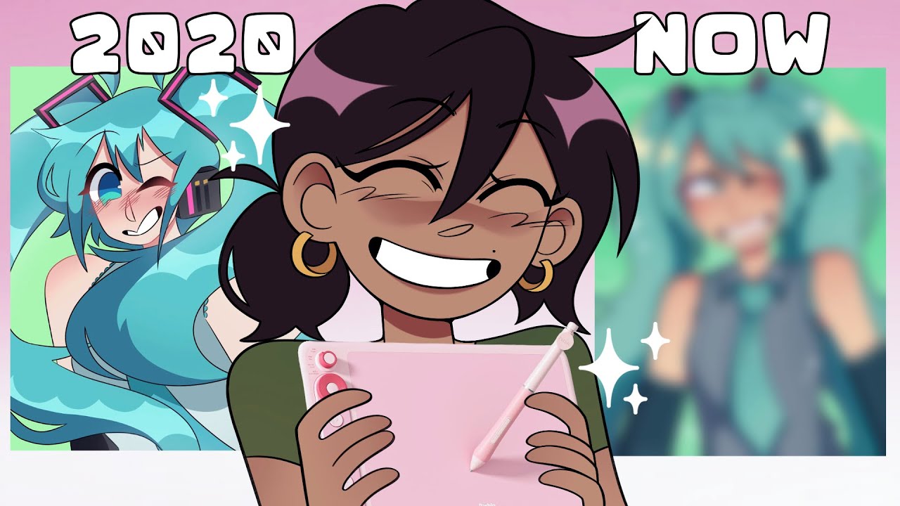 Redrawing my OLD ART using Parblo Intangbo X7 // Speedpaint + Tablet Review