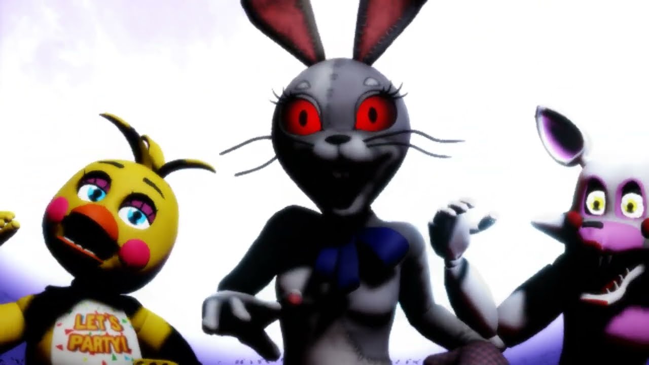 Vanny controls the glamrock and toy ladies in MMD This Is Halloween