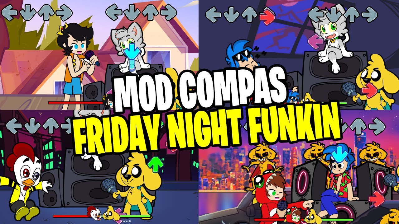 MIKECRACK vs FRIDAY NIGHT FUNKIN mod COMPAS 😁 - GAMEPLAY
