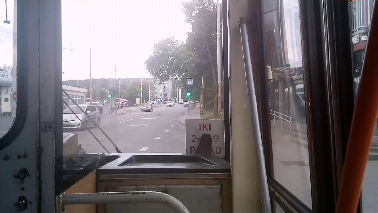 Trolleybus skoda 14tr, Vilnius. (And car hits it)