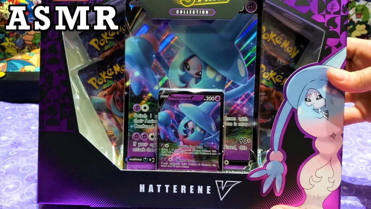 Opening Pokemon Champion's Path Collection Box - Hatterene | ASMR Pokemon Cards and Chill