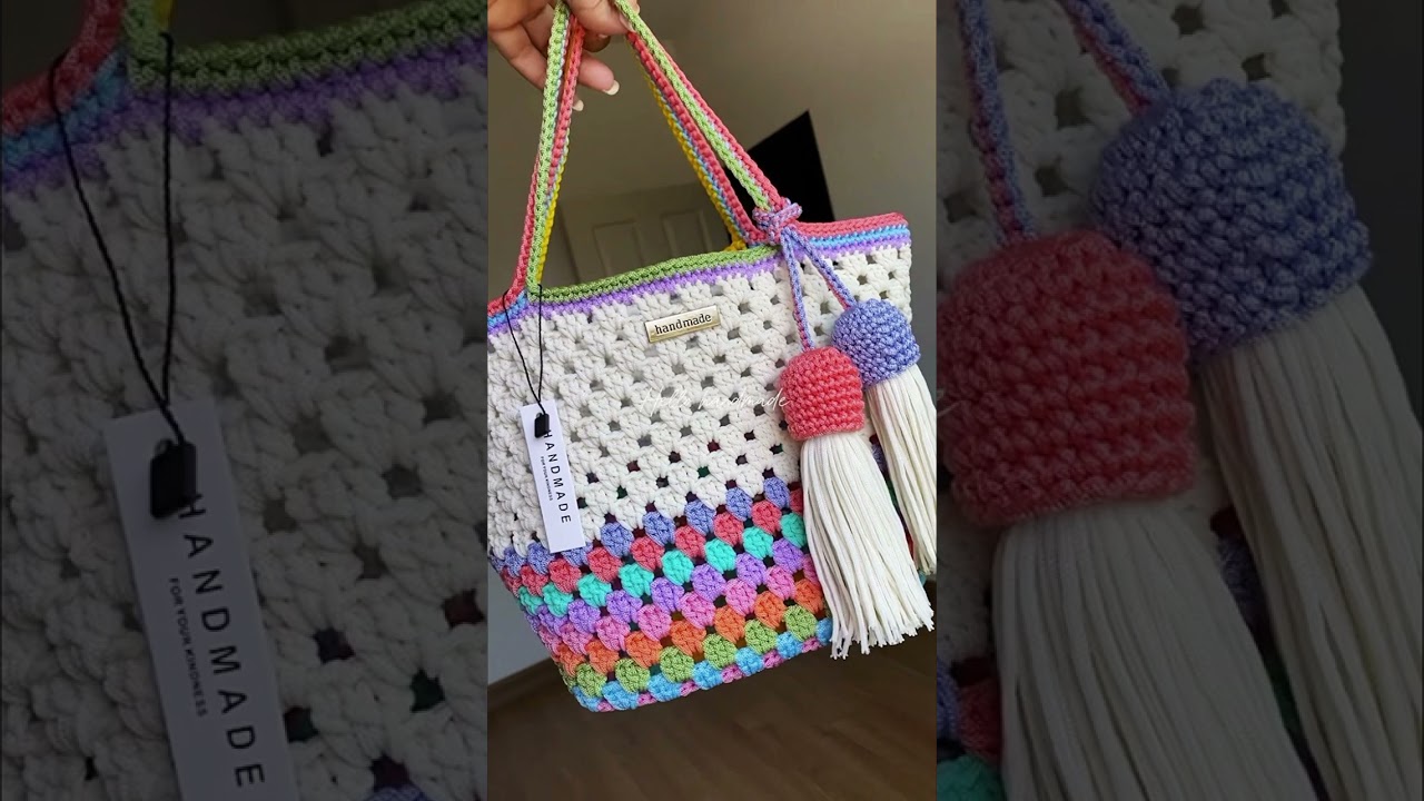 Elegant Crochet Handbag Tutorial | Start to Finish#crochetbag#handmadebag#crochettutorial
