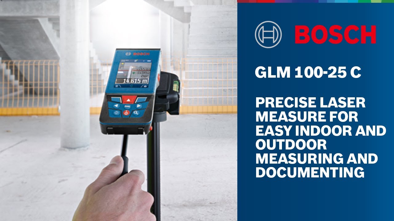 Bosch GLM 100-25 C Professional Laser Measure | Camera, 100 m, Bluetooth, IPS Colour Display