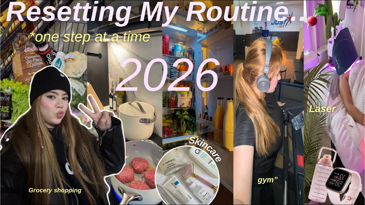 Gutting my life back on track for 2026🥦🎧|أجيو نخدمو على راسنا و نصلحو حياتنا 🍵🧘🏼‍♀️🎀