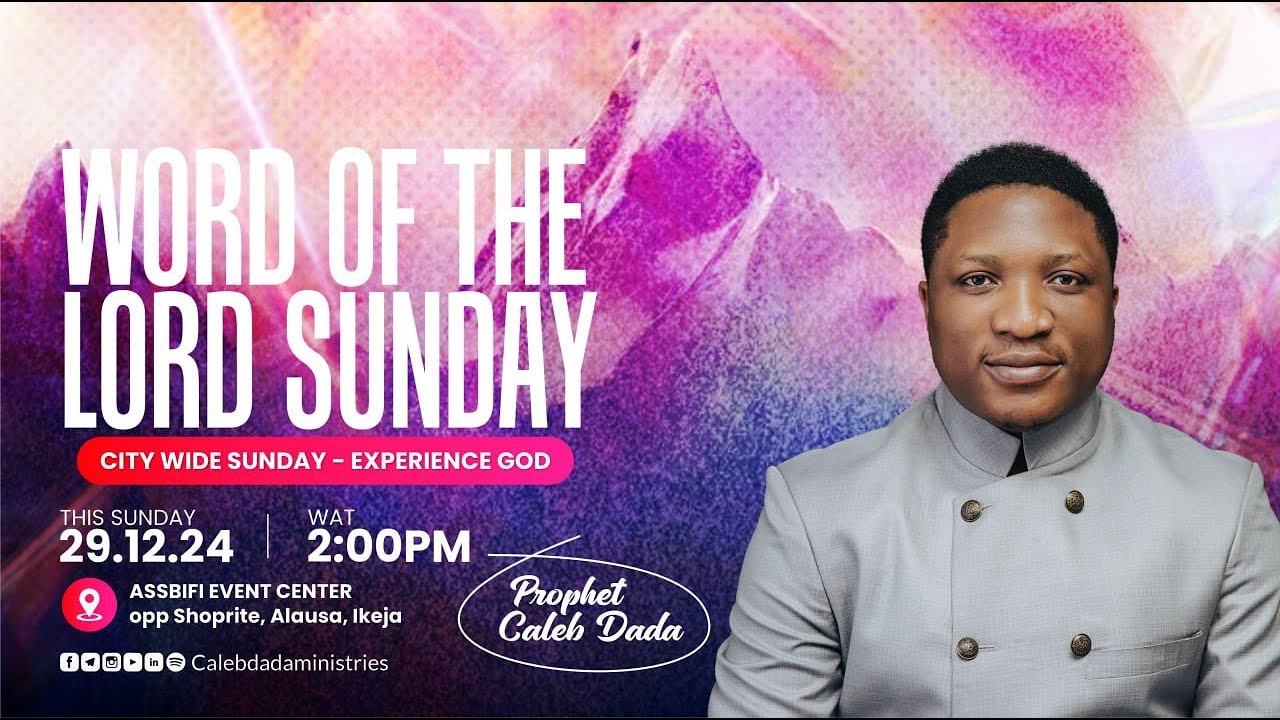 WORD OF THE LORD SUNDAY || CITYWIDE EXPERIENCE GOD TEACHING MEETING || 29-12-2024
