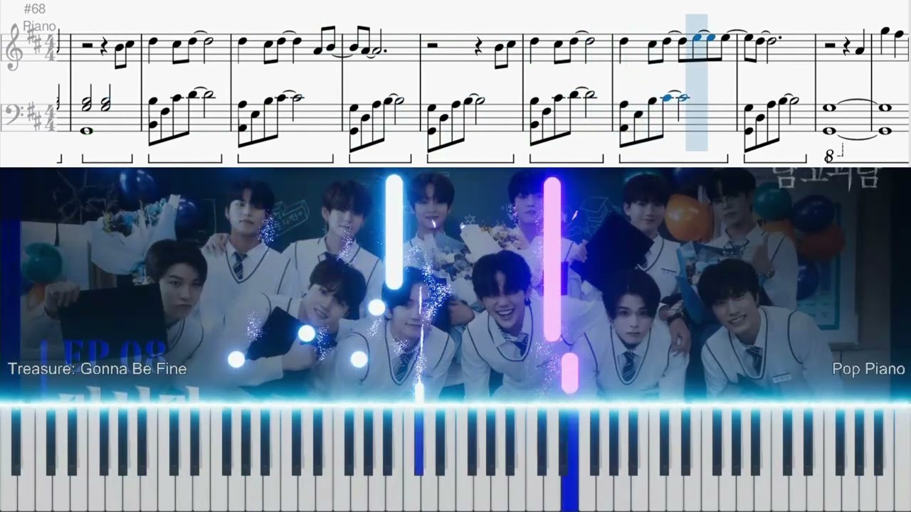 Treasure (트레저) Gonna Be Fine PIANO TUTORIAL (피아노 튜토리얼)