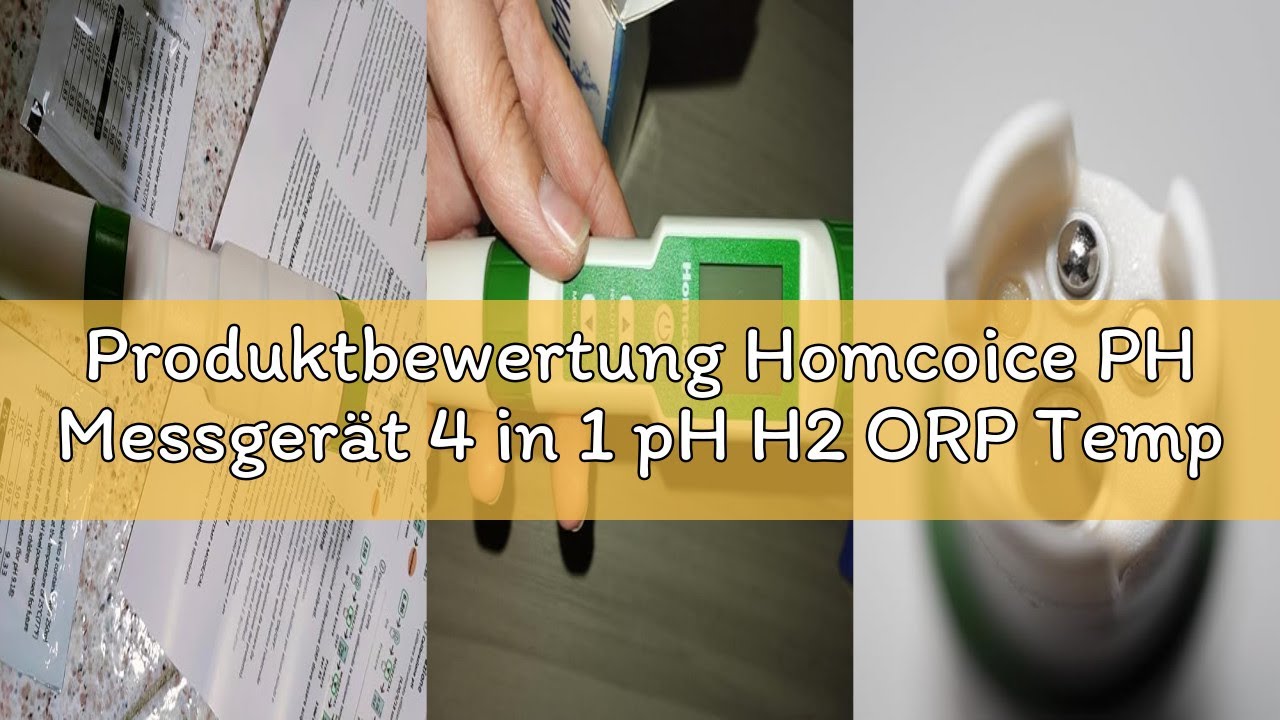 Produktbewertung Homcoice PH Messgerät 4 in 1 pH H2 ORP Temperatur Tester multifunktional 0,01 hochp
