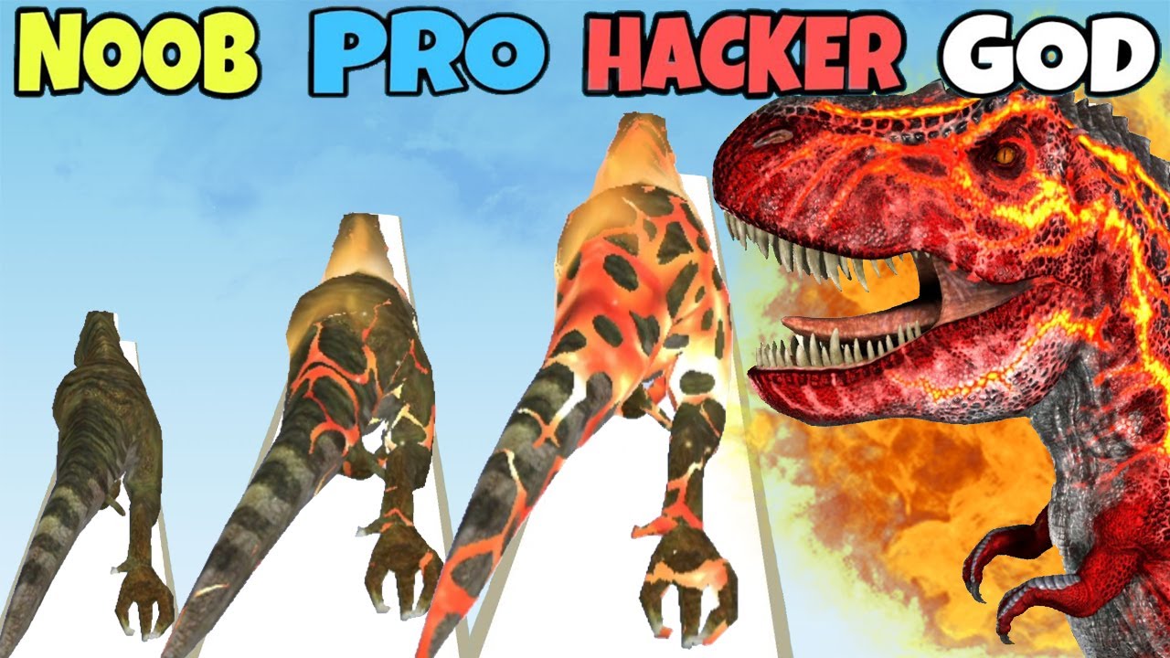 NOOB vs PRO vs HACKER vs GOD in Dino Evolution Run 3D