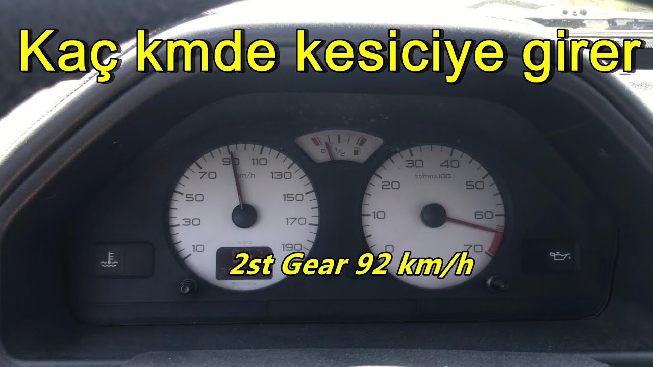 Тест максимальной скорости Peugeot 106 Quiksilver (1-я, 2-я, 3-я передача)