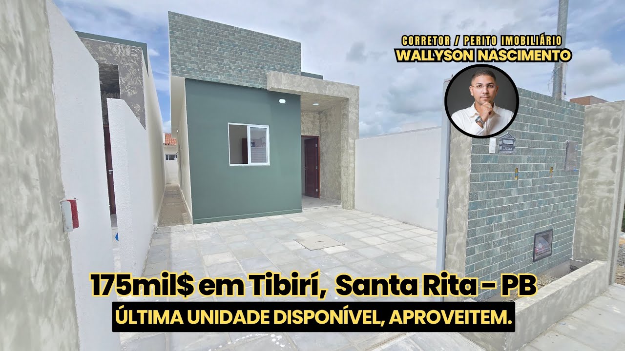 175mil$ linda Casa em Tibirí, Santa Rita-PB.