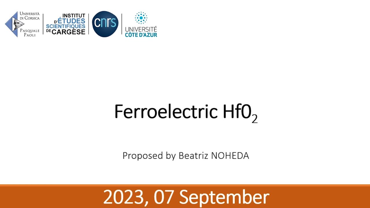 Ferroelectric HfO2 - Beatriz Noheda