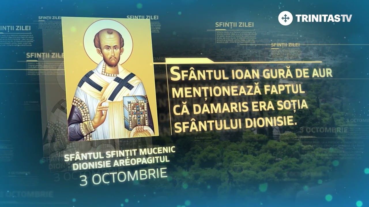 Sfântul Sfințit Mucenic Dionisie Areopagitul – 3 octombrie #Sinaxar