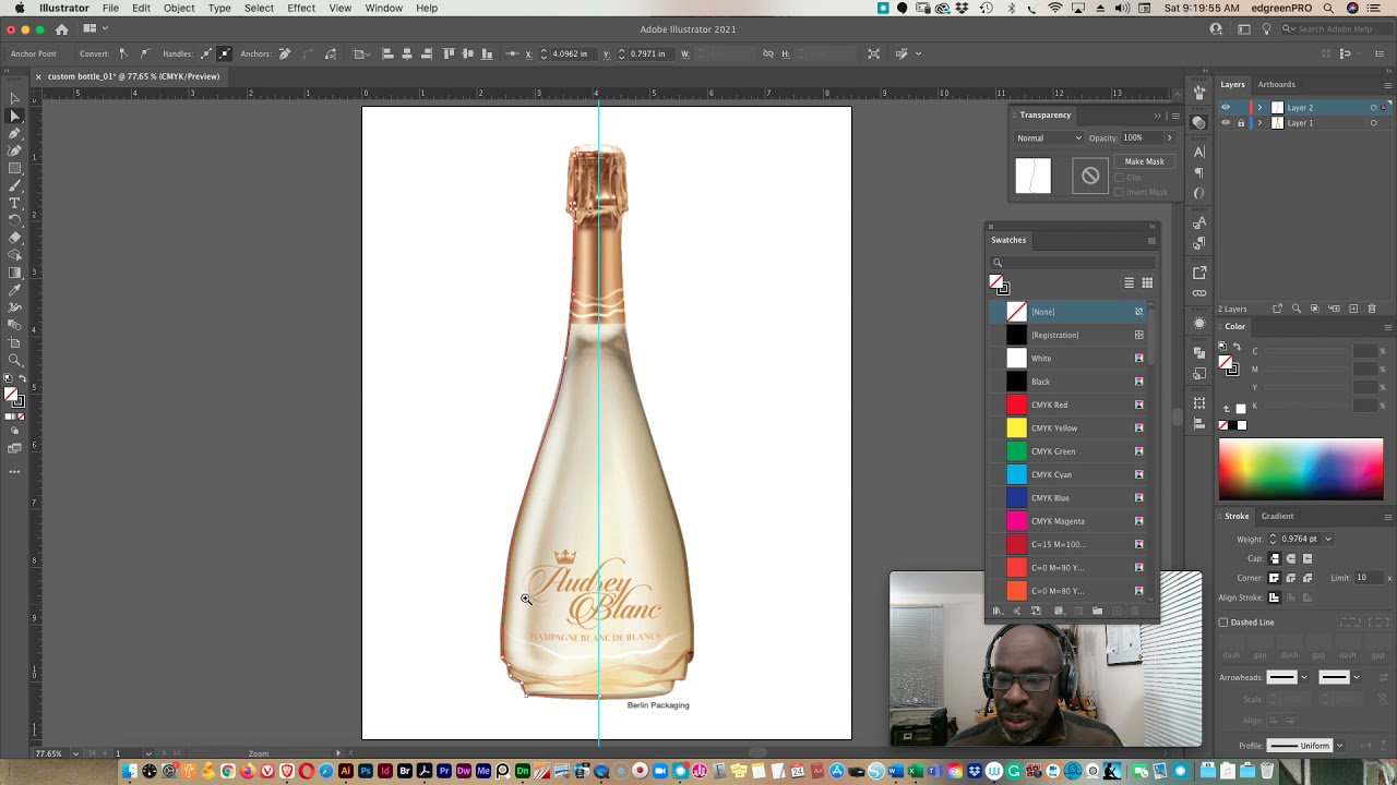 Custom Bottle in Adobe Dimension 01