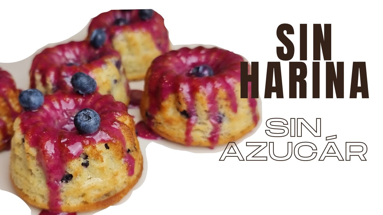 Mini BUNDT Cakes de Arandanos y Almendras| KETO, SALUDABLES SIN AZUCAR SIN GLUTEN