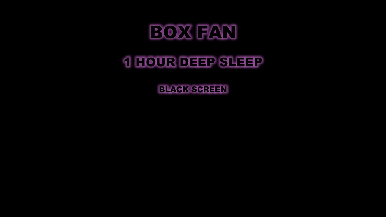 Industrial Box Fan White Noise for Deep Sleep & Focus - 1 Hour Black Screen