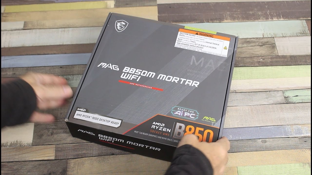 MSI MAG B850M MORTAR WIFI Motherboard Unboxing