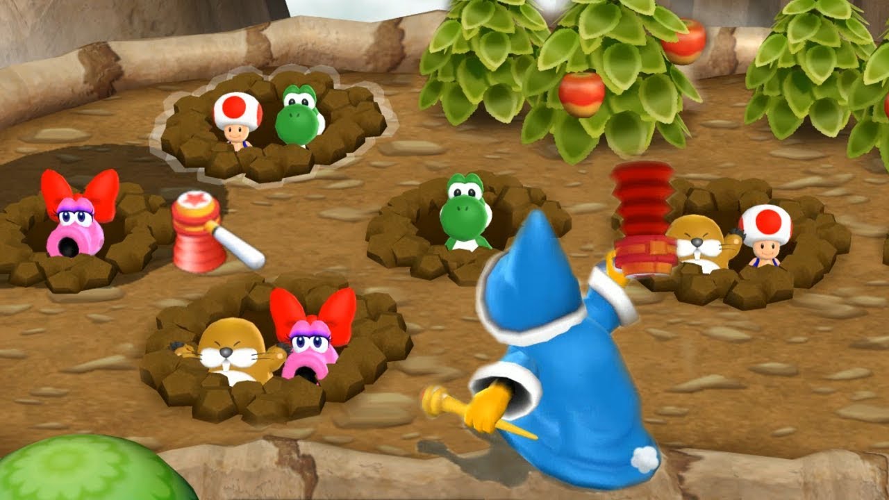 Mario Party 9 Step It Up - 1 vs. Rivals - Kamek vs Yoshi, Birdo, Toad Team| Cartoons Mee