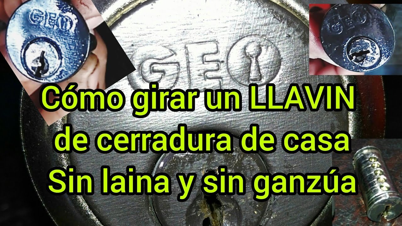 CÓMO GIRAR UN LLAVIN DE CERRADURA DE CASA SIN LAINA Y SIN GANZÚA #LLAVIN #CERRAJERO #CERRADURA