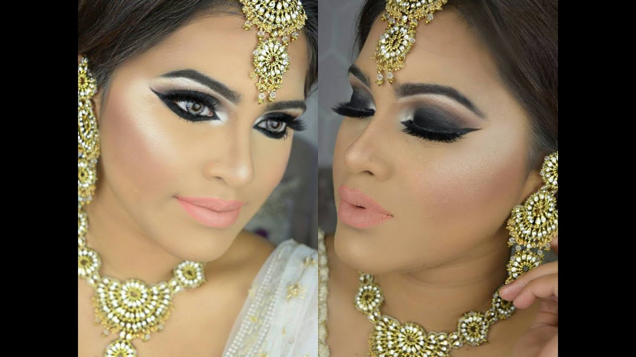 Bridal Makeup Inspired| Dramatic Black Smokey Eyes with Subtle Lips|MakeupByAzmeree
