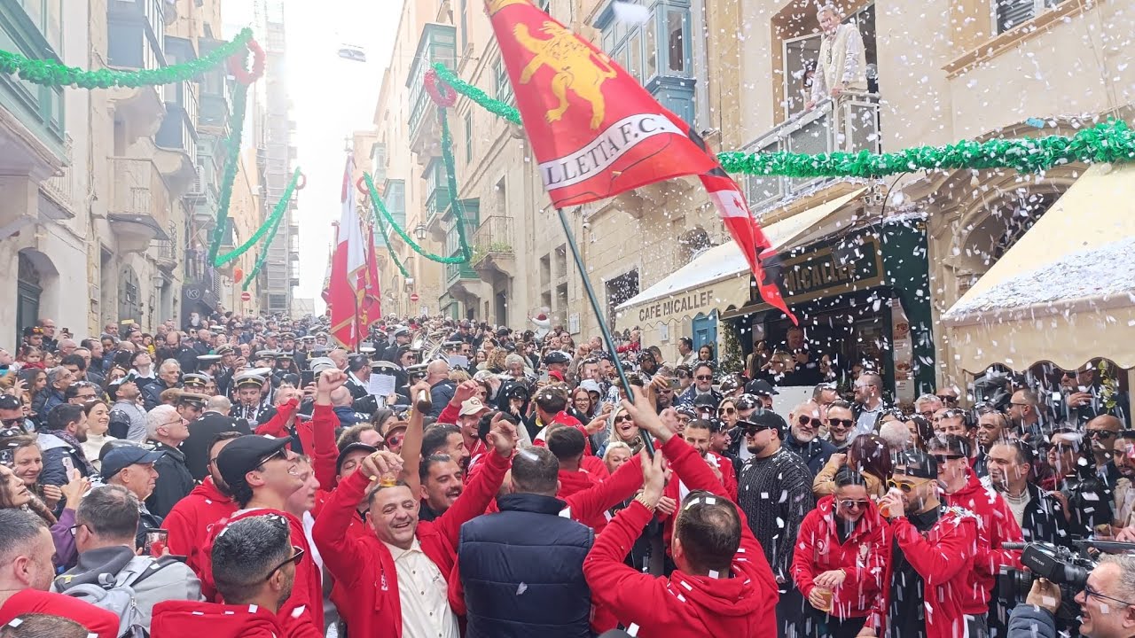 Il-Marc ta' Filghodu tal-festa ta San Pawl Nawfragu fil-Belt Valletta 10-2-2026 🐍 🔥 🇲🇹 