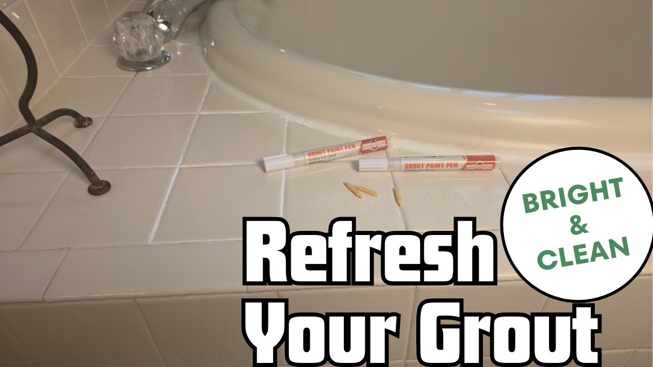 This Grout Paint Pen Made My Tub Look New Again | Easy Tile Grout Fix