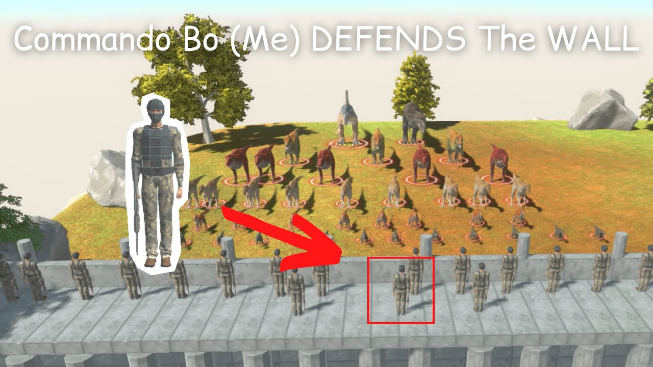 Commando Bo (Me) DEFENDS The WALL ARBS |Animal Revolt Battle Simulator