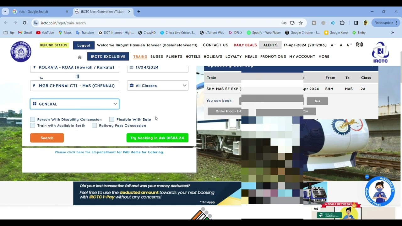 How to Book Indian Railway Tickets from Bangladesh🚂 Step-by-Step Tutorial.