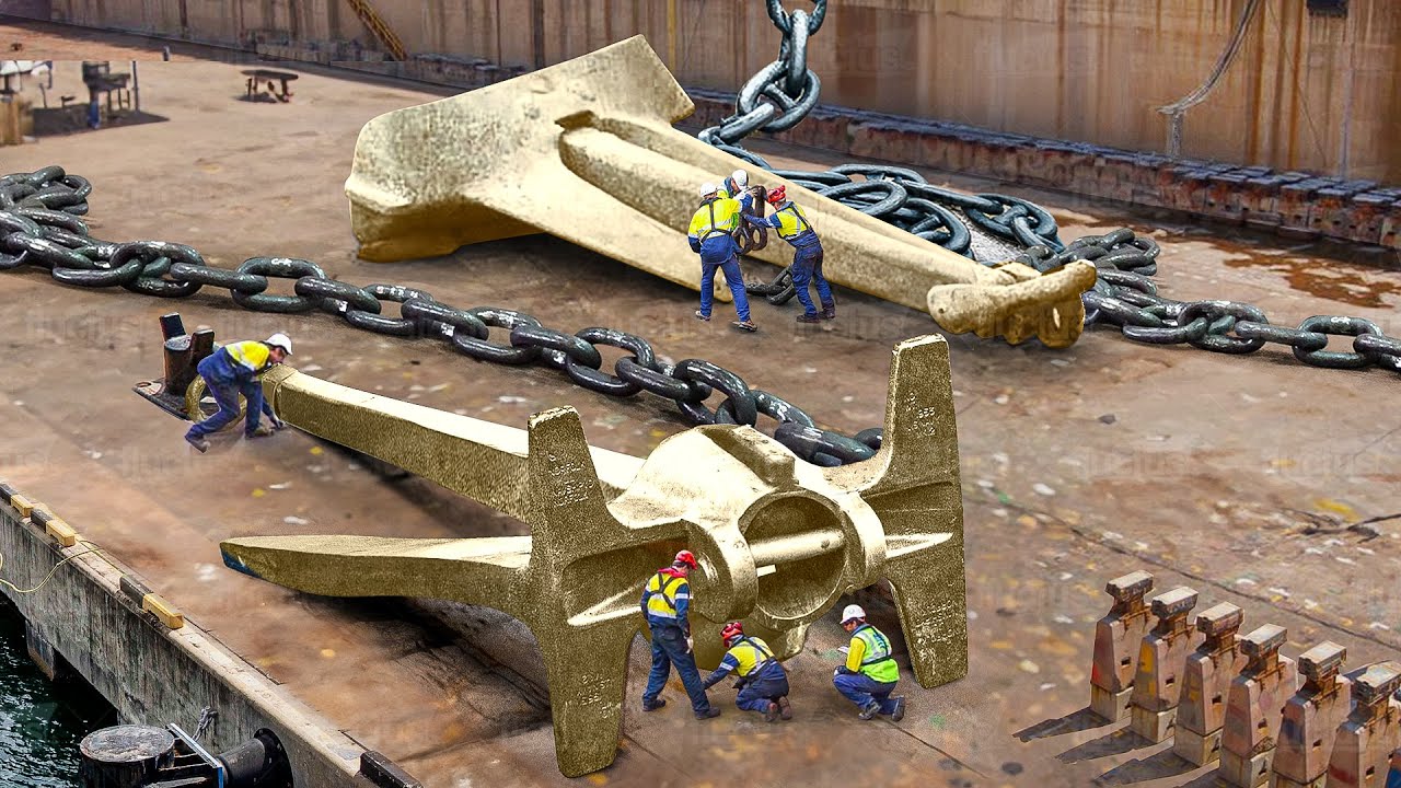 How Gigantic Anchors Are Installed on US $13 Billion Aircraft Carriers