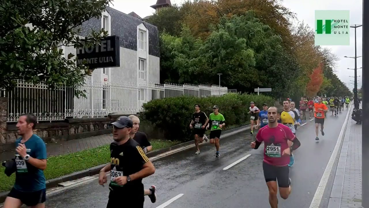 Vídeo de la Behobia-San Sebastián 2019 al pasar por el Hotel Monte ulía